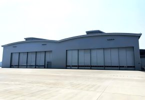 Aircraft Hangar with Sliding Door  BY-088