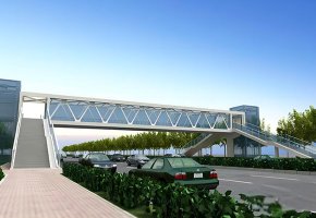 Steel Pedestrian overpass BY-136